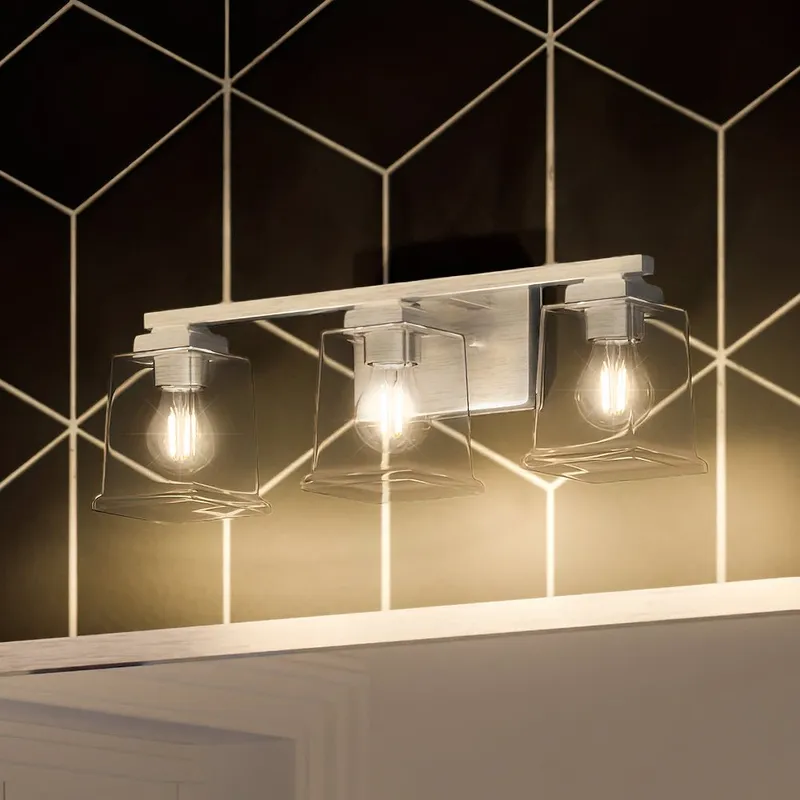 UHP4292 Craftsman Bath Light 7''H x 20.125''W, Brushed Nickel Finish, Houston Collection — Urban Ambiance LED Linear Lights 60.0W 3000K