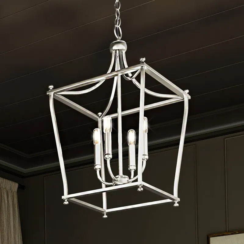 UHP4269 Transitional Chandelier 24.375''H x 14.375''W, Brushed Nickel Finish, Coronado Collection — Urban Ambiance LED Landscape Lights 60.0W 3000K