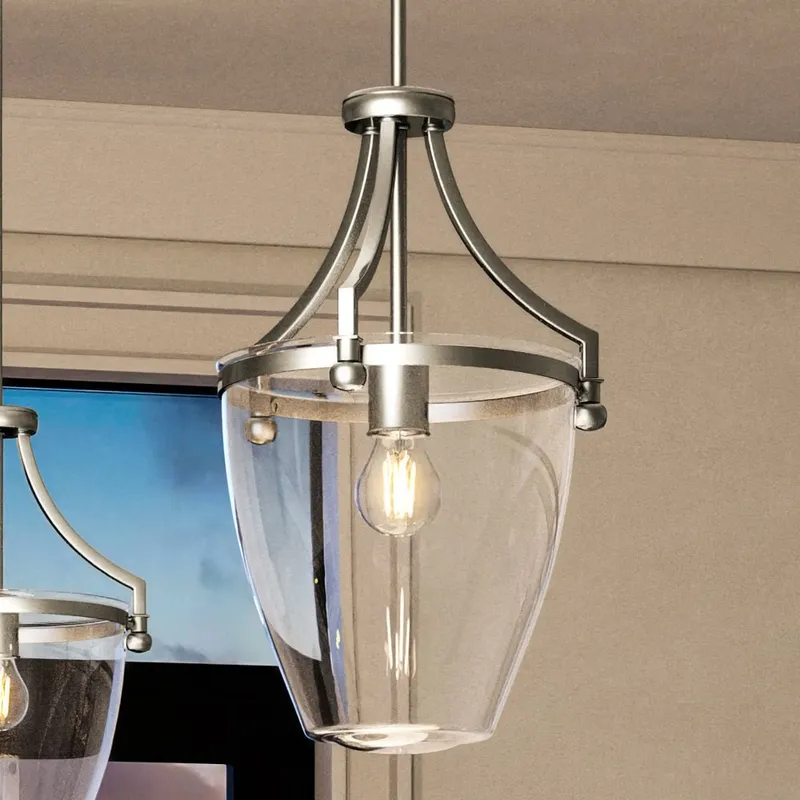 UHP4266 Transitional Pendant 16.75''H x 11.5''W, Brushed Nickel Finish, Coronado Collection — Urban Ambiance LED Landscape Lights 60.0W 3000K