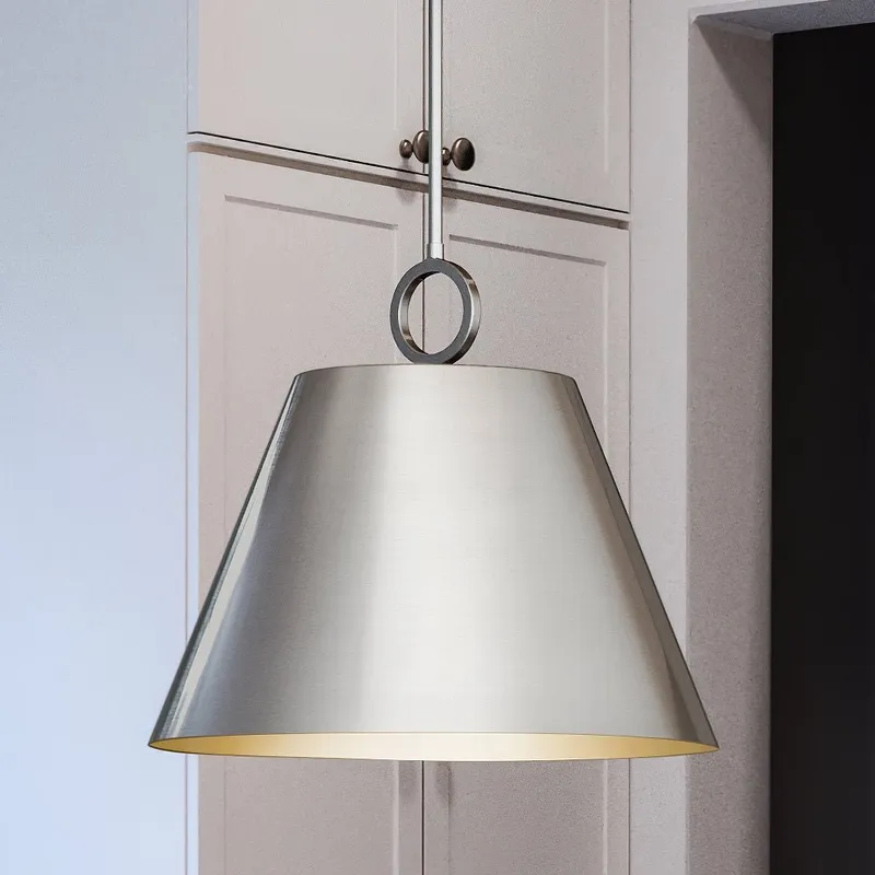 UHP4265 New Traditional Pendant 15.25''H x 17.875''W, Brushed Nickel Finish, Coronado Collection — Urban Ambiance LED Landscape Lights 60.0W 3000K
