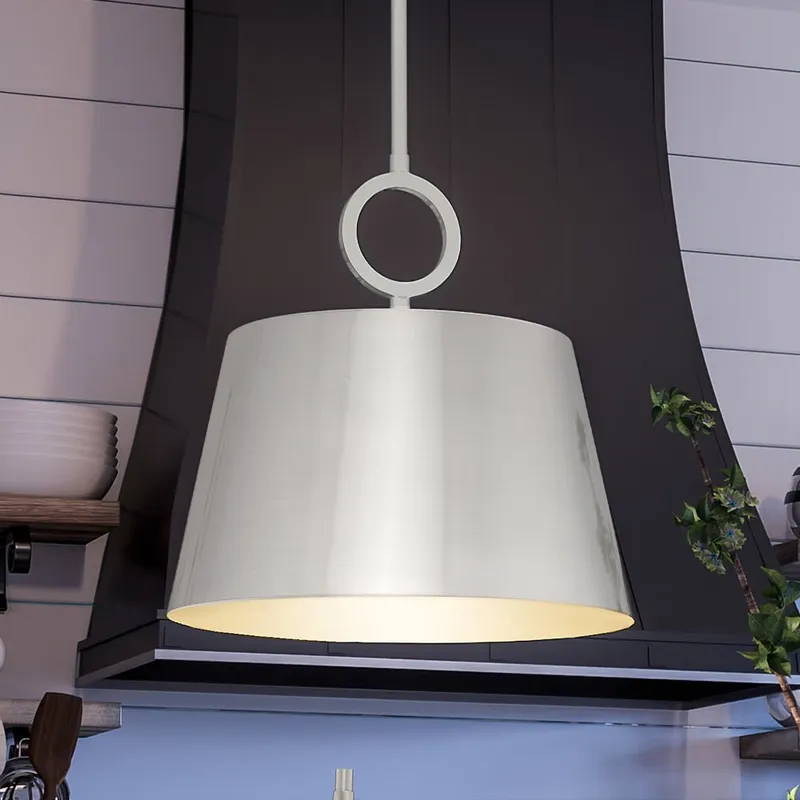 UHP4264 New Traditional Pendant 11.875''H x 12.375''W, Brushed Nickel Finish, Coronado Collection — Urban Ambiance LED Landscape Lights 100.0W 3000K