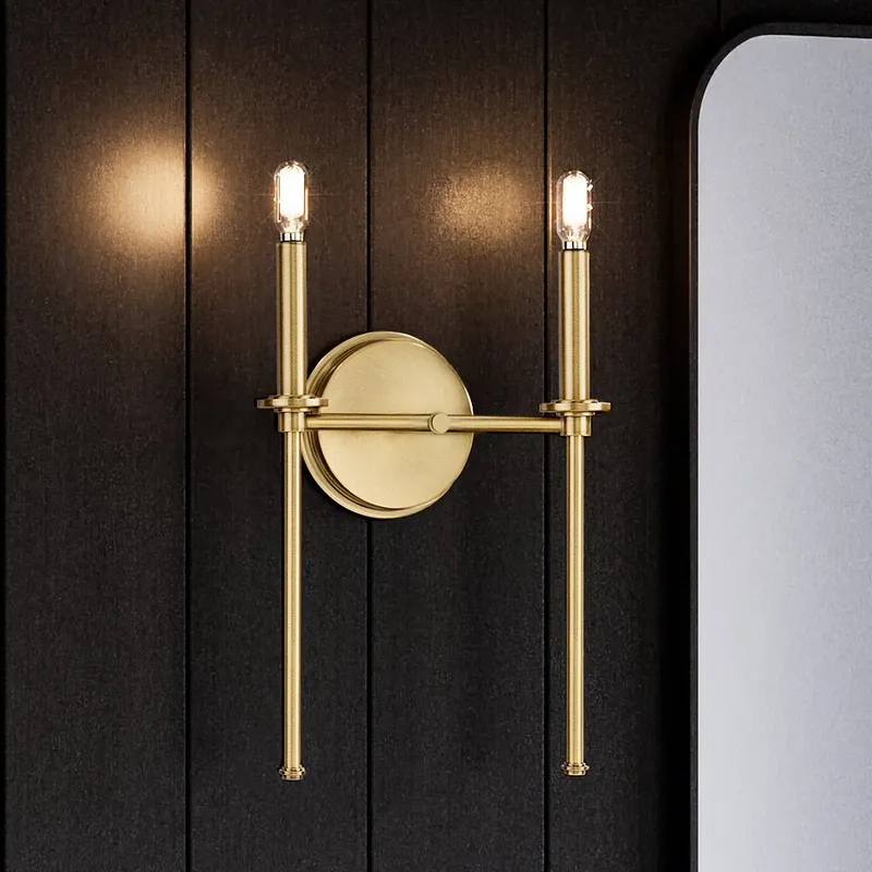 UHP4235 Contemporary Wall Sconce 16.625''H x 10.375''W, Olde Brass Finish, Parkes Collection — Urban Ambiance LED Linear Lights 60.0W 3000K
