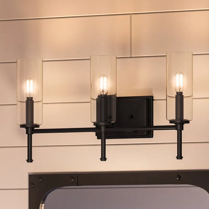 UHP4230 Contemporary Bath Light 11.5''H x 22.125''W, Midnight Black Finish, Parkes Collection — Urban Ambiance LED Linear Lights 60.0W 3000K