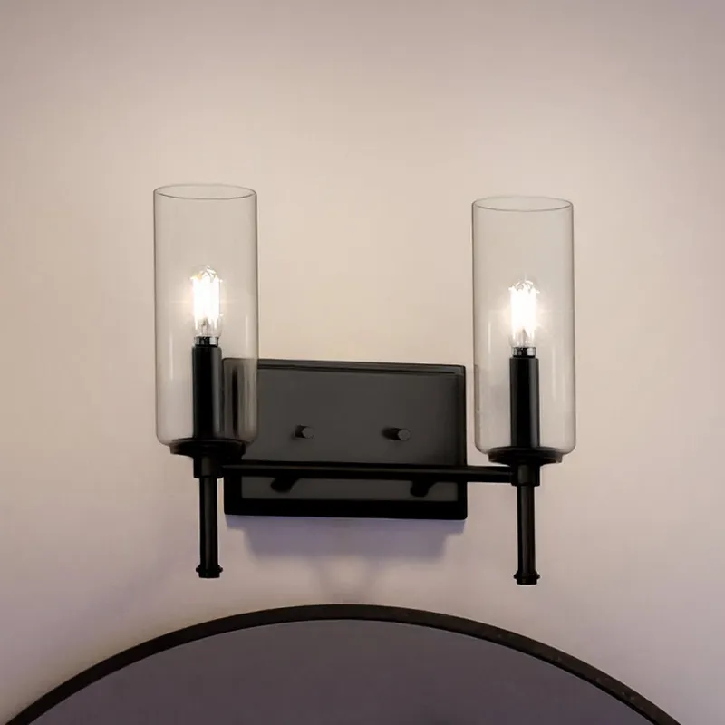 UHP4229 Contemporary Bath Light 11.5''H x 12.5''W, Midnight Black Finish, Parkes Collection — Urban Ambiance LED Linear Lights 60.0W 3000K
