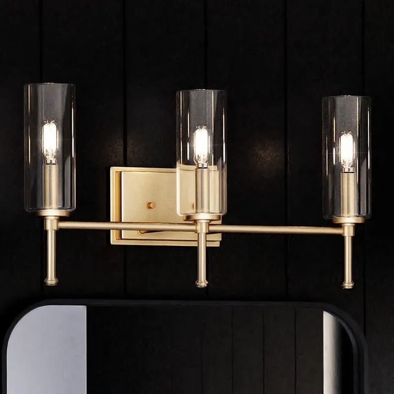 UHP4226 Contemporary Bath Light 11.5''H x 22.125''W, Olde Brass Finish, Parkes Collection — Urban Ambiance LED Linear Lights 60.0W 3000K