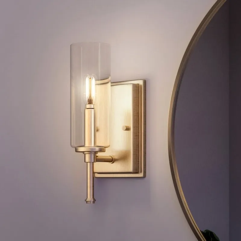 UHP4224 Contemporary Wall Sconce 11.5''H x 4.75''W, Olde Brass Finish, Parkes Collection — Urban Ambiance LED Wall Lights 60.0W 3000K