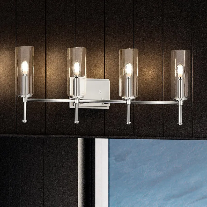 UHP4223 Contemporary Bath Light 11.5''H x 31.625''W, Brushed Nickel Finish, Parkes Collection — Urban Ambiance LED Linear Lights 60.0W 3000K