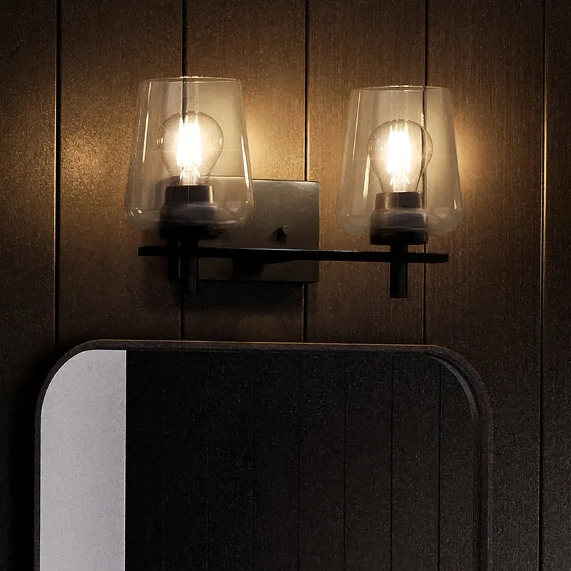UHP4209 New Traditional Bath Light 8.5''H x 14.625''W, Midnight Black Finish, Swan-Hill Collection — Urban Ambiance LED Linear Lights 60.0W 3000K