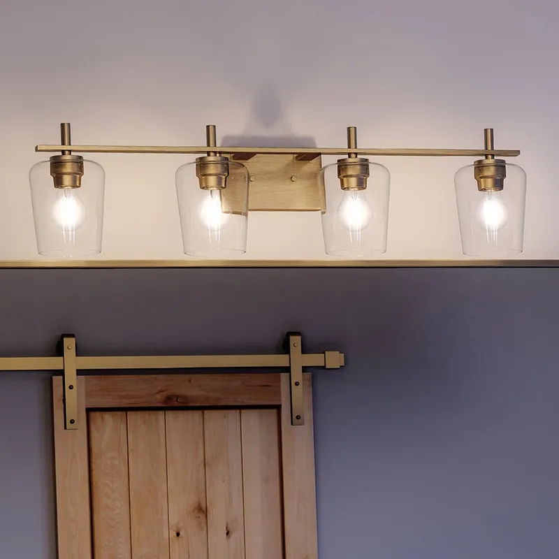 UHP4207 New Traditional Bath Light 8.5''H x 34''W, Olde Brass Finish, Swan-Hill Collection — Urban Ambiance LED Linear Lights 60.0W 3000K