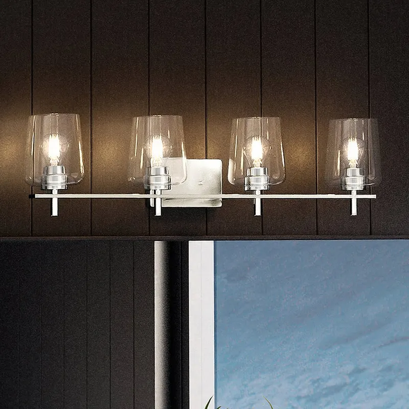 UHP4203 New Traditional Bath Light 8.5''H x 34''W, Brushed Nickel Finish, Swan-Hill Collection — Urban Ambiance LED Linear Lights 60.0W 3000K
