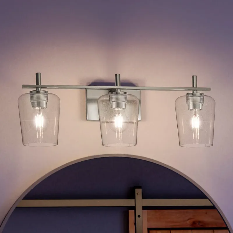 UHP4202 New Traditional Bath Light 8.5''H x 24.25''W, Brushed Nickel Finish, Swan-Hill Collection — Urban Ambiance LED Linear Lights 60.0W 3000K