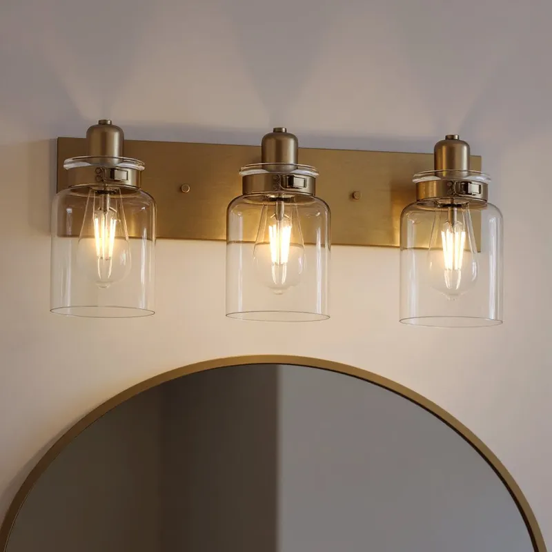 UHP4192 Vintage Bath Light 8.625''H x 21.625''W, Olde Brass Finish, Bridgeport Collection — Urban Ambiance LED Linear Lights 100.0W 3000K