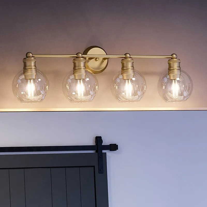 UHP4173 Vintage Bath Light 10.875''H x 33.5''W, Olde Brass Finish, Belfast Collection — Urban Ambiance LED Linear Lights 100.0W 3000K