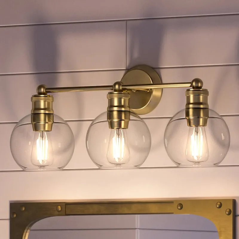 UHP4172 Vintage Bath Light 10.875''H x 24.5''W, Olde Brass Finish, Belfast Collection — Urban Ambiance LED Linear Lights 100.0W 3000K