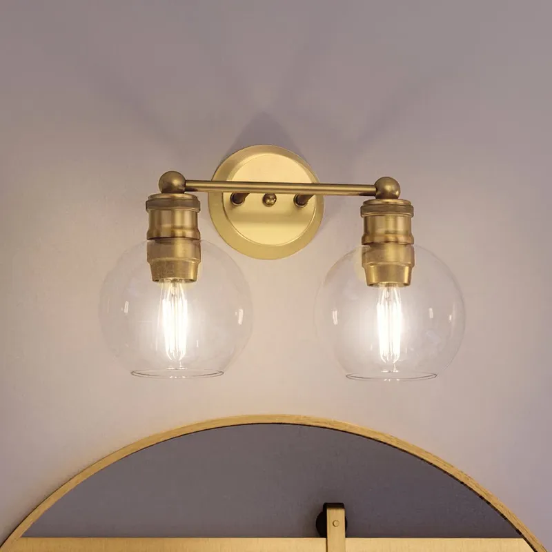 UHP4171 Vintage Bath Light 10.875''H x 15.5''W, Olde Brass Finish, Belfast Collection — Urban Ambiance LED Linear Lights 100.0W 3000K