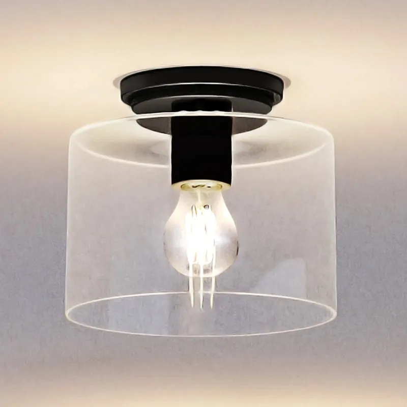 UHP4162 Traditional Ceiling Light 7.375''H x 8.625''W, Midnight Black Finish, Esperance Collection — Urban Ambiance LED Post Top Lights 60.0W 3000K