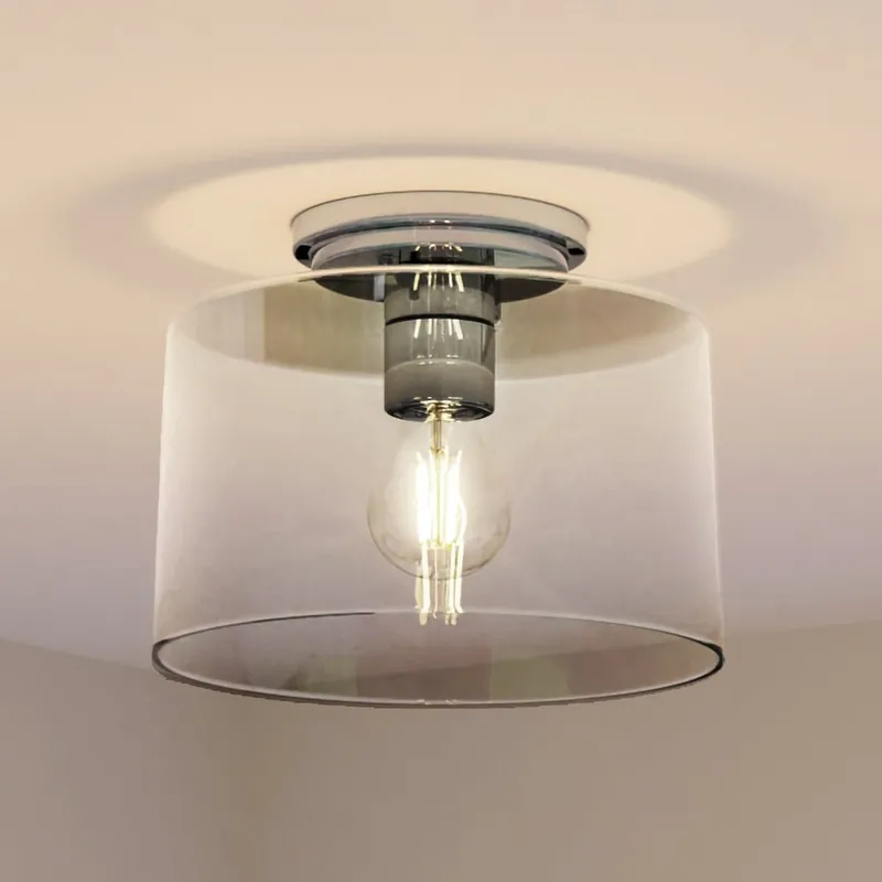 UHP4161 Traditional Ceiling Light 7.375''H x 8.625''W, Polished Nickel Finish, Esperance Collection — Urban Ambiance LED Post Top Lights 60.0W 3000K
