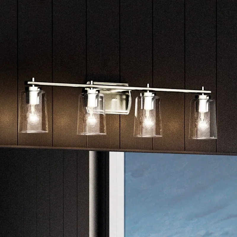 UHP4153 Traditional Bath Light 7.625''H x 32''W, Polished Nickel Finish, Esperance Collection — Urban Ambiance LED Linear Lights 60.0W 3000K