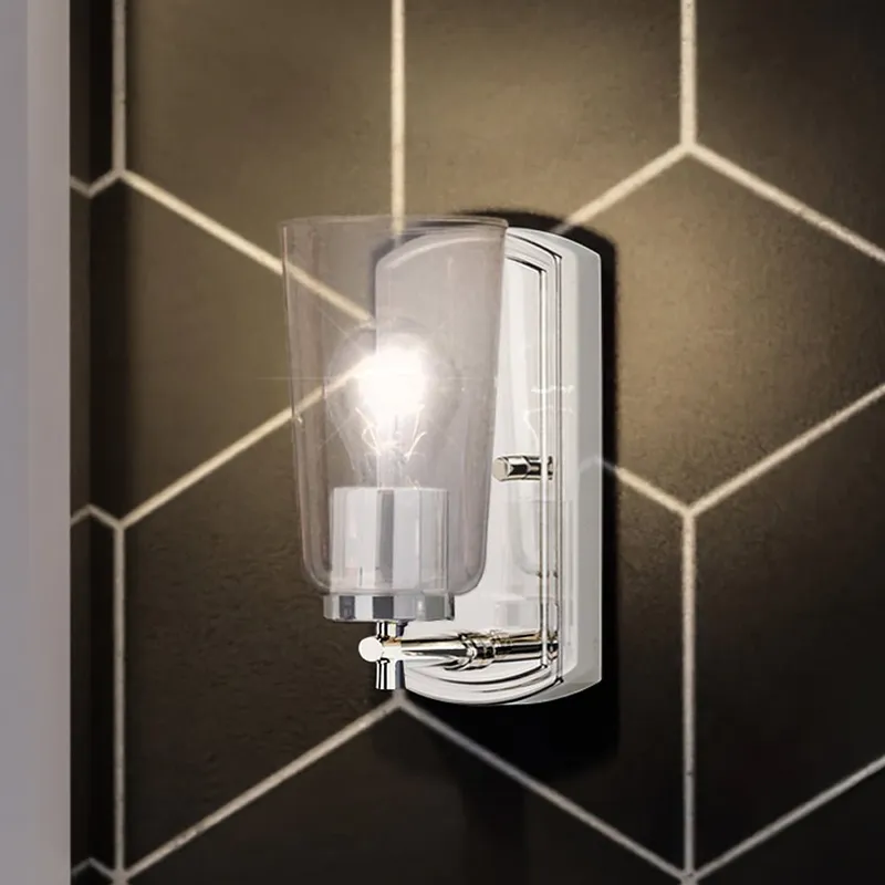 UHP4150 Traditional Wall Sconce 7.75''H x 4.5''W, Polished Nickel Finish, Esperance Collection — Urban Ambiance LED Wall Lights 60.0W 3000K