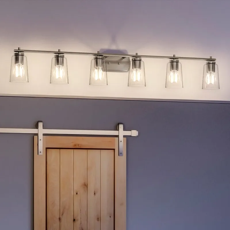 UHP4144 Traditional Bath Light 7.625''H x 48.5''W, Brushed Nickel Finish, Esperance Collection — Urban Ambiance LED Linear Lights 60.0W 3000K