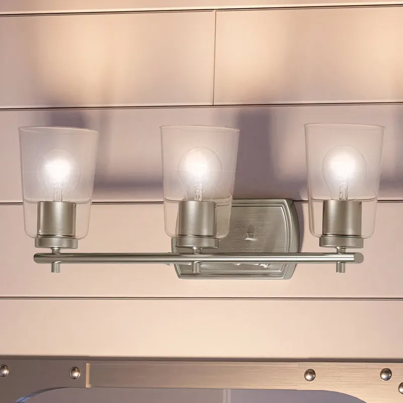 UHP4142 Traditional Bath Light 7.625''H x 23''W, Brushed Nickel Finish, Esperance Collection — Urban Ambiance LED Linear Lights 60.0W 3000K