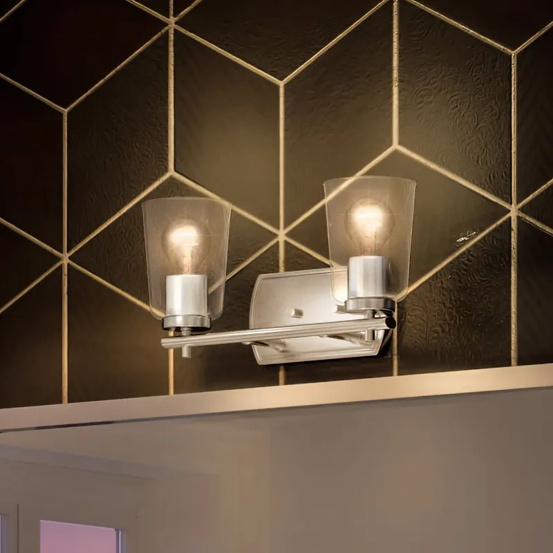 UHP4141 Traditional Bath Light 7.625''H x 13.875''W, Brushed Nickel Finish, Esperance Collection — Urban Ambiance LED Linear Lights 60.0W 3000K