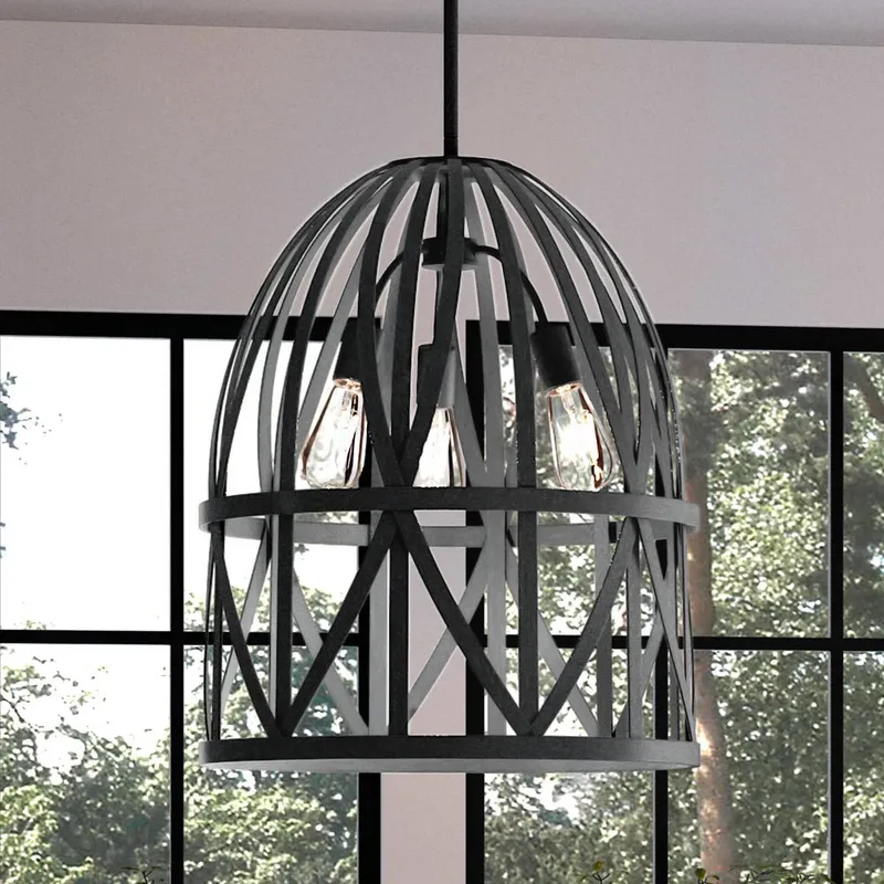 UHP4123 Farmhouse Chandelier 25.25''H x 20.875''W, Black Oak Finish, Bairnsdale Collection — Urban Ambiance LED Landscape Lights 60.0W 3000K
