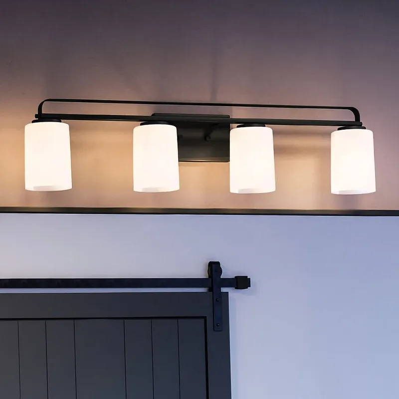 UHP4115 Modern Bath Light 7.625''H x 32.5''W, Midnight Black Finish, Broome Collection — Urban Ambiance LED Linear Lights 100.0W 3000K