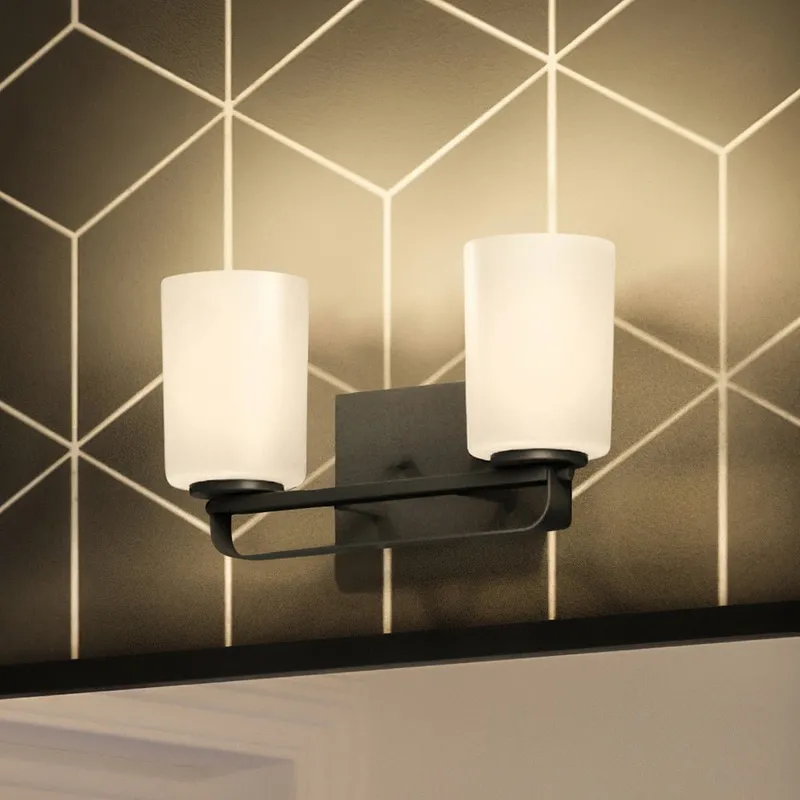 UHP4113 Modern Bath Light 7.625''H x 13.625''W, Midnight Black Finish, Broome Collection — Urban Ambiance LED Linear Lights 100.0W 3000K
