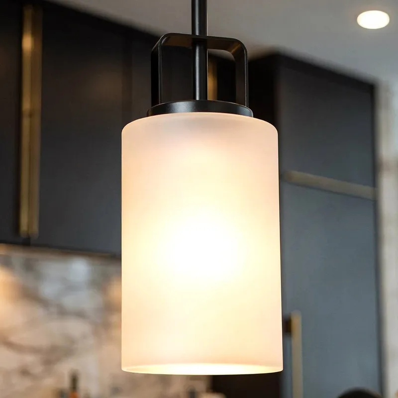 UHP4111 Modern Pendant 11''H x 5''W, Midnight Black Finish, Broome Collection — Urban Ambiance LED Landscape Lights 100.0W 3000K