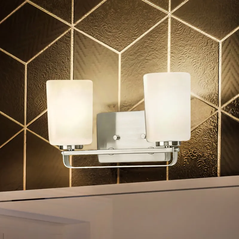UHP4105 Modern Bath Light 7.625''H x 13.625''W, Brushed Nickel Finish, Broome Collection — Urban Ambiance LED Linear Lights 100.0W 3000K