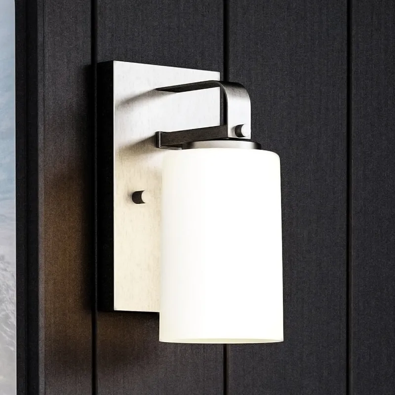 UHP4104 Modern Wall Sconce 8''H x 4.5''W, Brushed Nickel Finish, Broome Collection — Urban Ambiance LED Wall Lights 100.0W 3000K