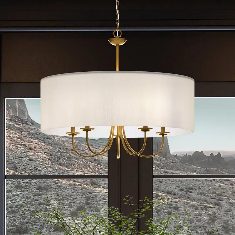 UHP4090 New Traditional Chandelier 21.125''H x 21.625''W, Brushed Bronze Finish, Aurora Collection — Urban Ambiance LED Landscape Lights 60.0W 3000K