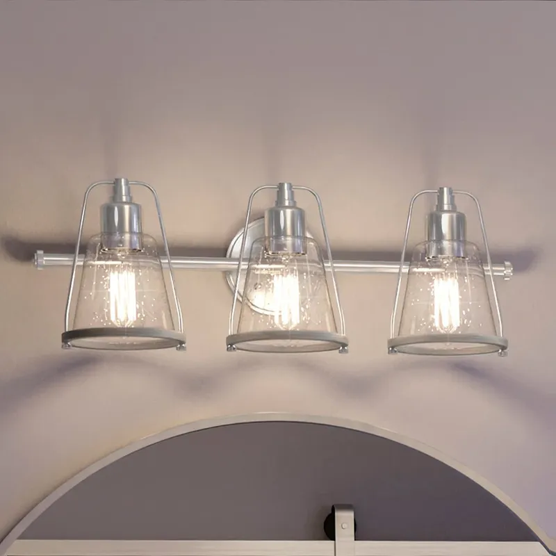 UHP4072 Coastal Bath Light 8.25''H x 24''W, Brushed Nickel Finish, Kempsey Collection — Urban Ambiance LED Linear Lights 100.0W 3000K