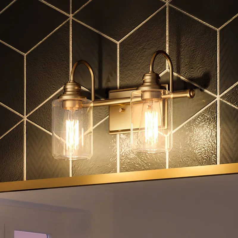 UHP4066 Vintage Bath Light 9.875''H x 14.625''W, Olde Brass Finish, Hedland Collection — Urban Ambiance LED Linear Lights 60.0W 3000K