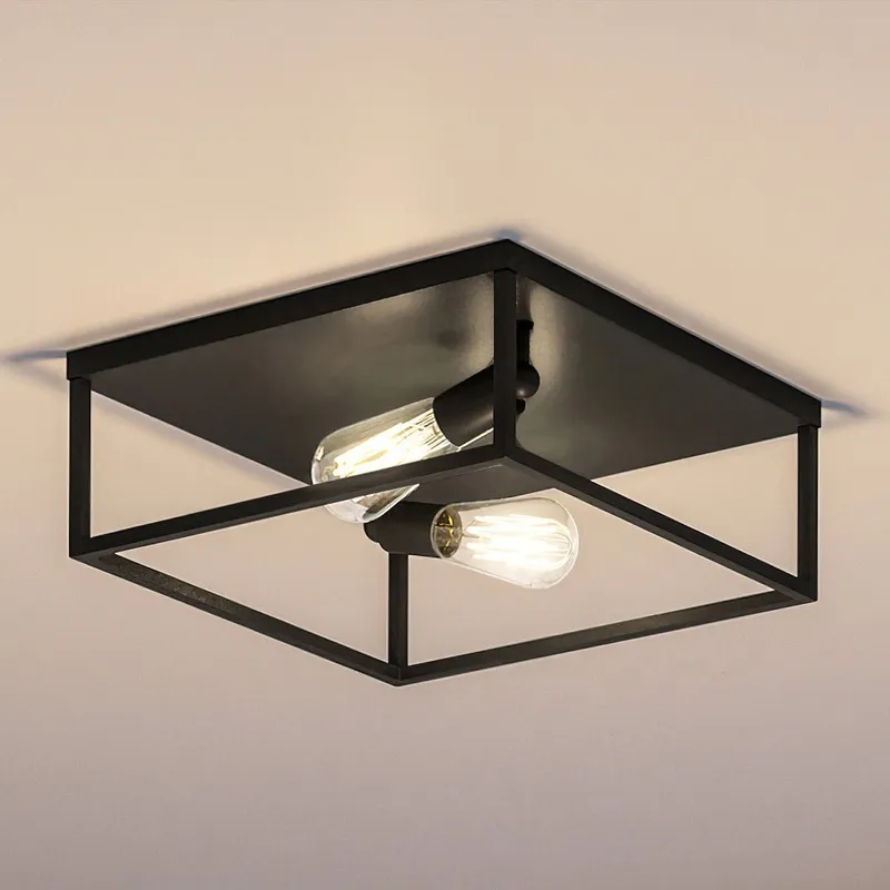 UHP4032 Modern Ceiling Light 4.5''H x 12''W, Midnight Black Finish, Singleton Collection — Urban Ambiance LED Post Top Lights 60.0W 3000K