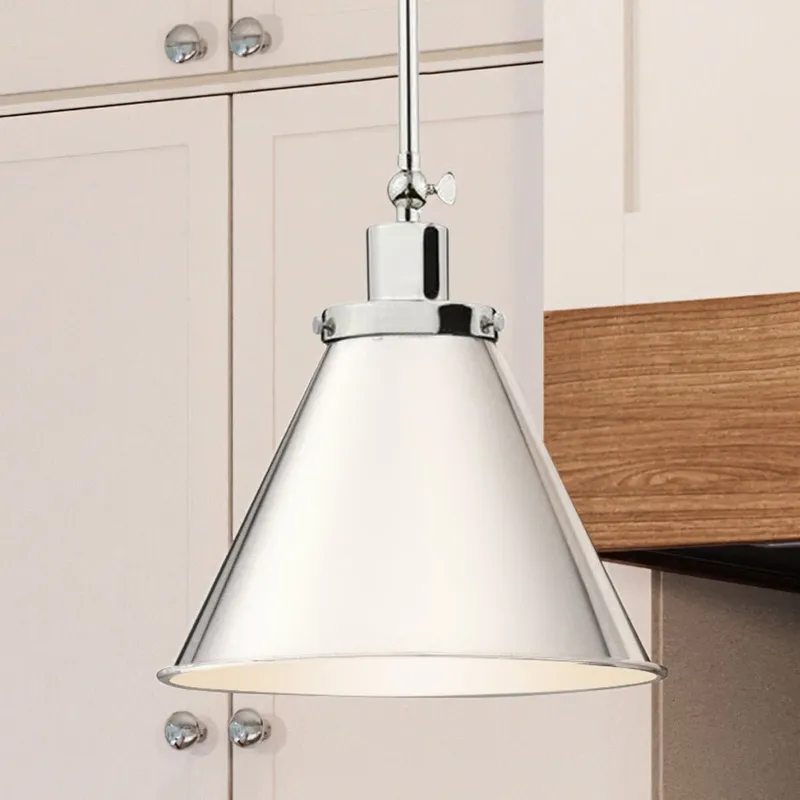 UHP4005 Traditional Pendant 12.75''H x 12.25''W, Polished Nickel Finish, Pawtucket Collection — Urban Ambiance LED Landscape Lights 100.0W 3000K