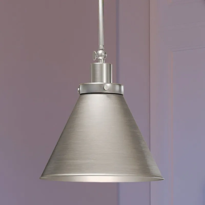 UHP4003 Traditional Pendant 12.75''H x 12.25''W, Brushed Nickel Finish, Pawtucket Collection — Urban Ambiance LED Landscape Lights 100.0W 3000K