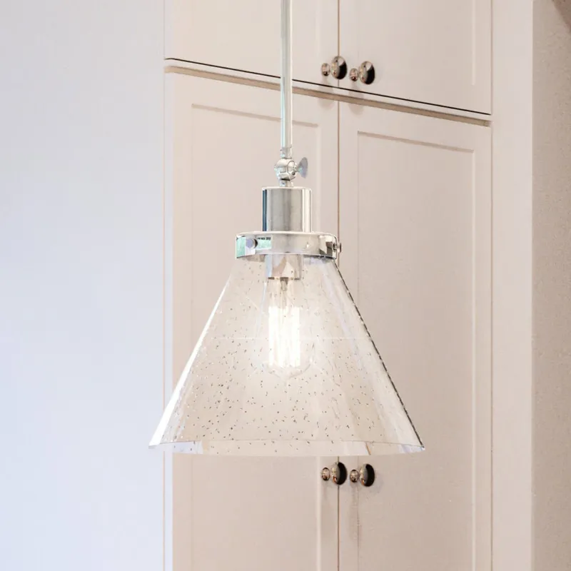 UHP4001 Traditional Pendant 12.5''H x 12''W, Polished Nickel Finish, Pawtucket Collection — Urban Ambiance LED Landscape Lights 100.0W 3000K