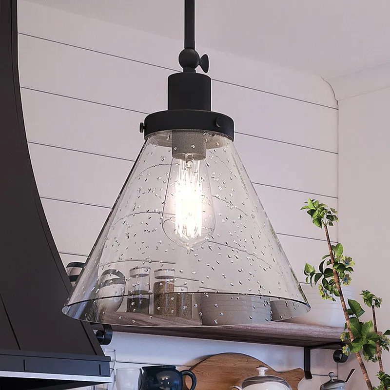UHP4000 Traditional Pendant 12.5''H x 12''W, Midnight Black Finish, Pawtucket Collection — Urban Ambiance LED Landscape Lights 100.0W 3000K