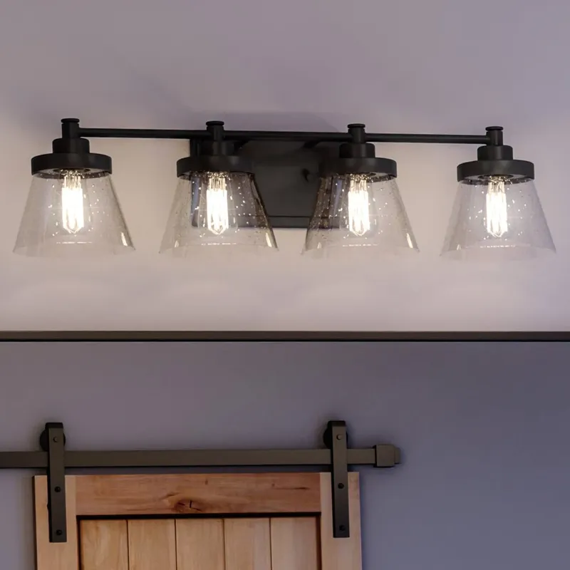 UHP3998 Traditional Bath Light 7.75''H x 33.5''W, Midnight Black Finish, Pawtucket Collection — Urban Ambiance LED Linear Lights 60.0W 3000K