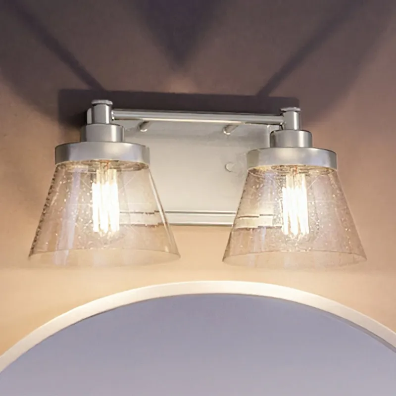 UHP3990 Traditional Bath Light 7.75''H x 15.5''W, Brushed Nickel Finish, Pawtucket Collection — Urban Ambiance LED Linear Lights 60.0W 3000K
