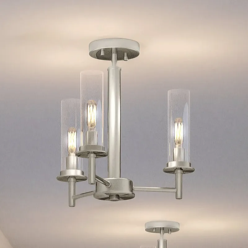 UHP3982 New Traditional Chandelier 14''H x 16''W, Brushed Nickel Finish, Griffith Collection — Urban Ambiance LED Landscape Lights 60.0W 3000K
