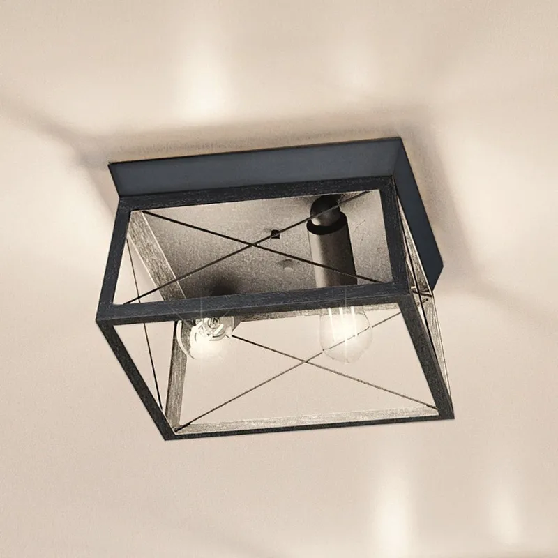 UHP3924 Industrial Ceiling Light 6''H x 12''W, Midnight Black Finish, Berkeley Collection — Urban Ambiance LED Post Top Lights 60.0W 3000K