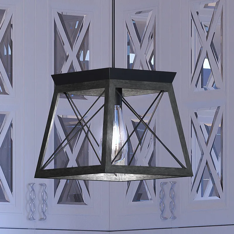UHP3922 Industrial Pendant 9''H x 10''W, Midnight Black Finish, Berkeley Collection — Urban Ambiance LED Landscape Lights 100.0W 3000K