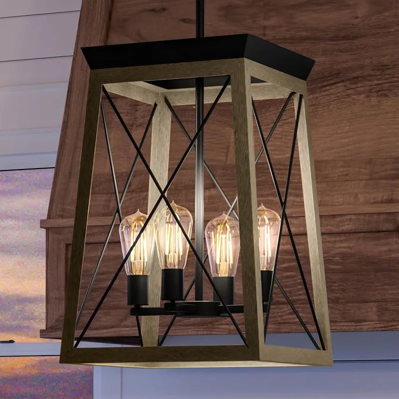 UHP3906 Industrial Chandelier 20.125''H x 15.5''W, Olde Bronze Finish, Berkeley Collection — Urban Ambiance LED Landscape Lights 60.0W 3000K