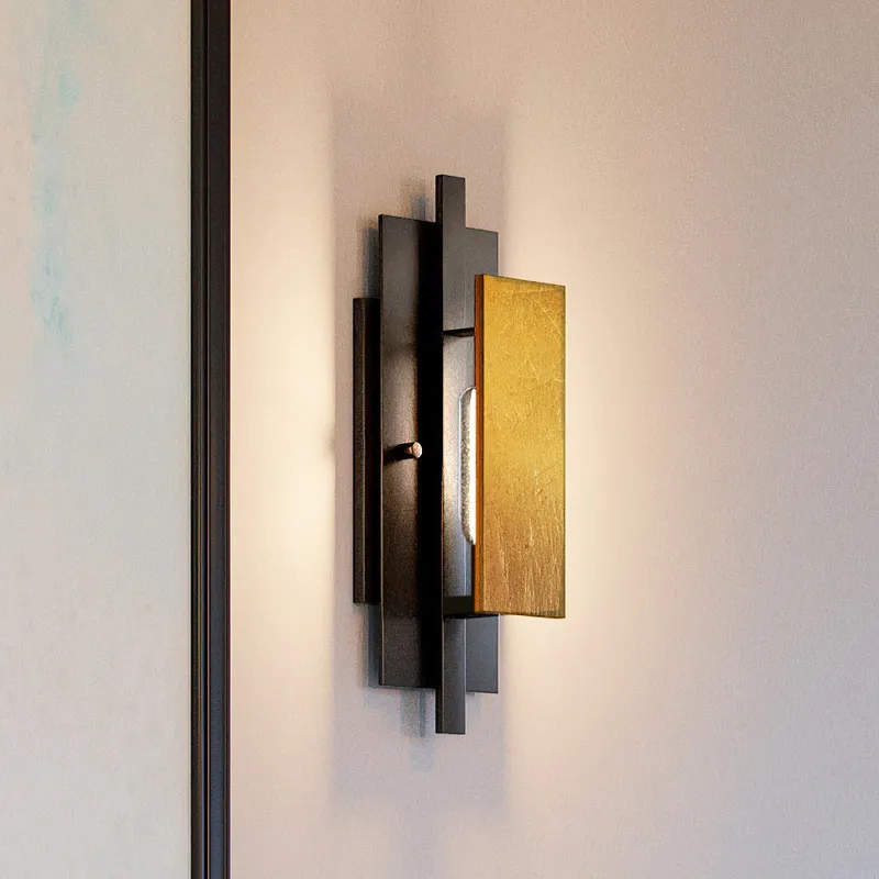 UHP3863 Contemporary Wall Sconce 15.125''H x 5.375''W, Midnight Black Finish, Gambier Collection — Urban Ambiance LED Wall Lights 60.0W 3000K