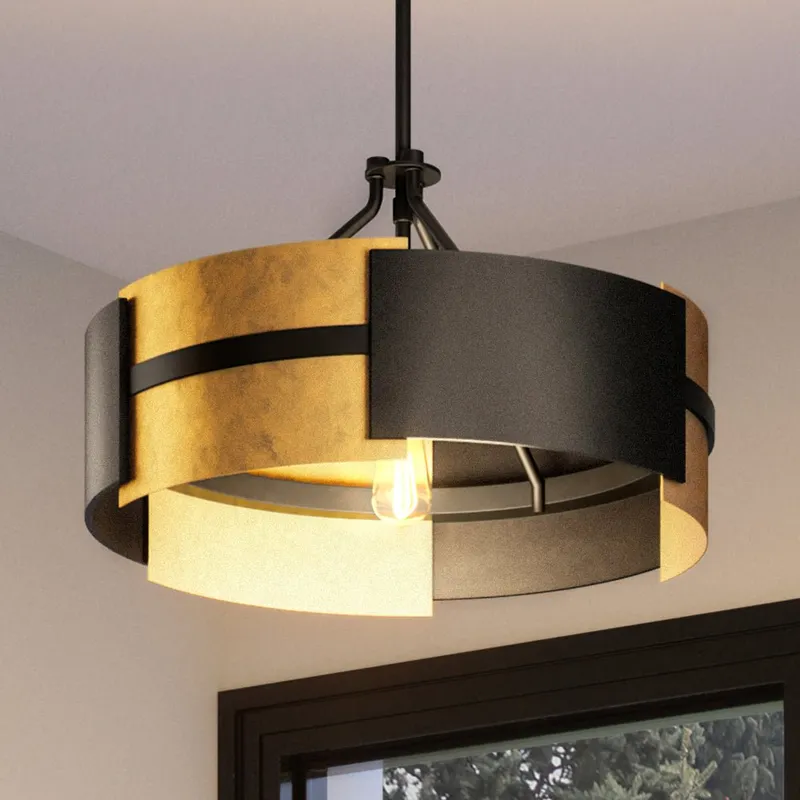 UHP3862 Contemporary Chandelier 15.375''H x 19''W, Midnight Black Finish, Gambier Collection — Urban Ambiance LED Landscape Lights 60.0W 3000K