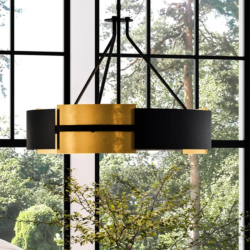 UHP3861 Contemporary Chandelier 20''H x 26''W, Midnight Black Finish, Gambier Collection — Urban Ambiance LED Landscape Lights 60.0W 3000K