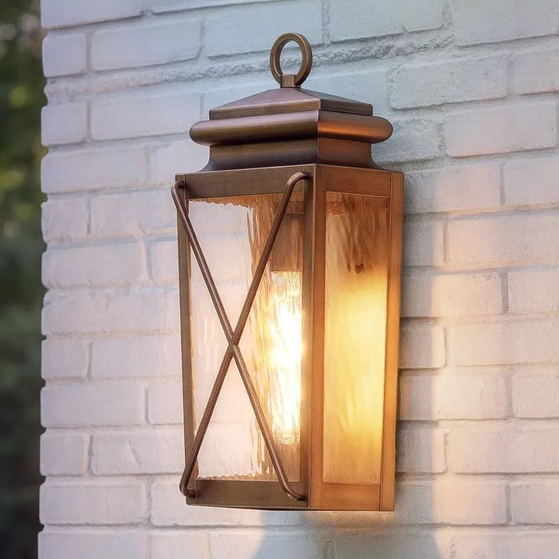 UHP1410 Vintage Outdoor Wall Sconce 17.875''H x 8''W, Antique Copper Finish, Buffalo Collection — Urban Ambiance LED Wall Lights 60.0W 3000K